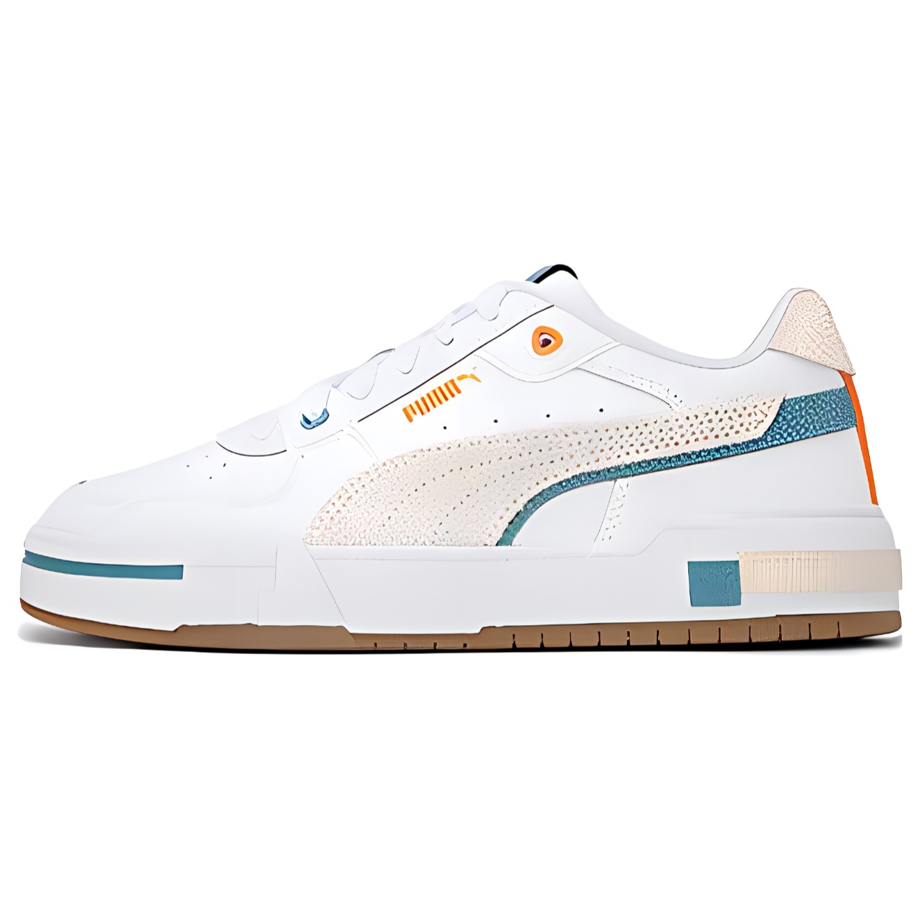 Puma Skate Shoes 'White Brown Green' 393276-02