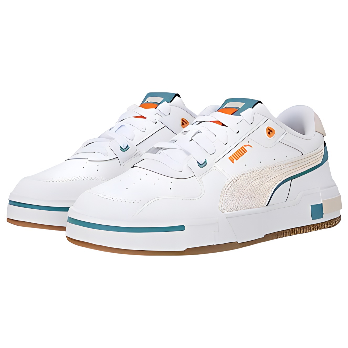 Lookbook Puma 滑板鞋 '白色 棕色 绿色' 393276-02