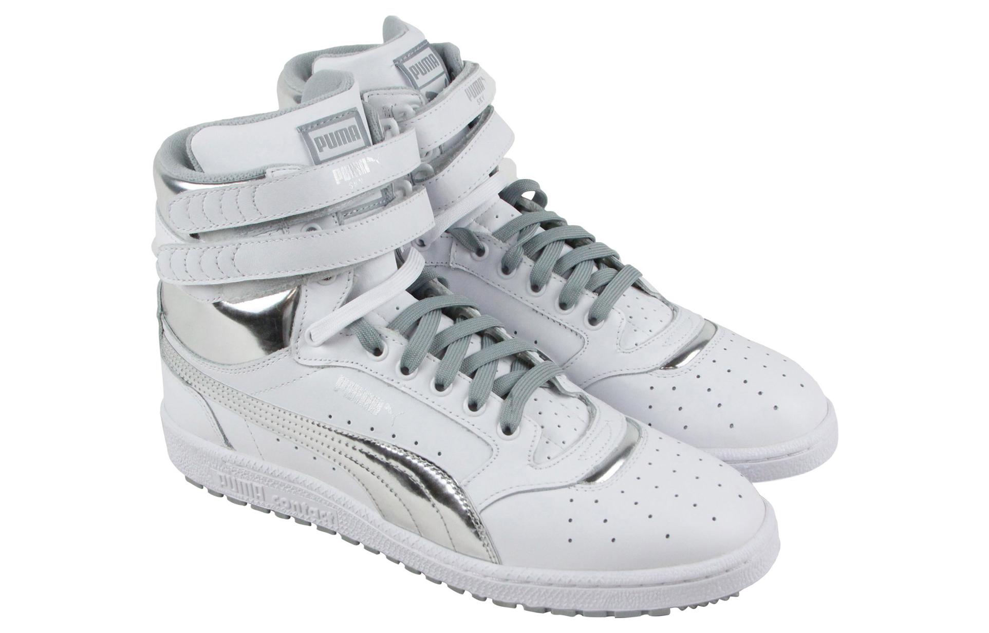 Lookbook Puma Sky II Hi FG Foil Blanc Argent 362830-01