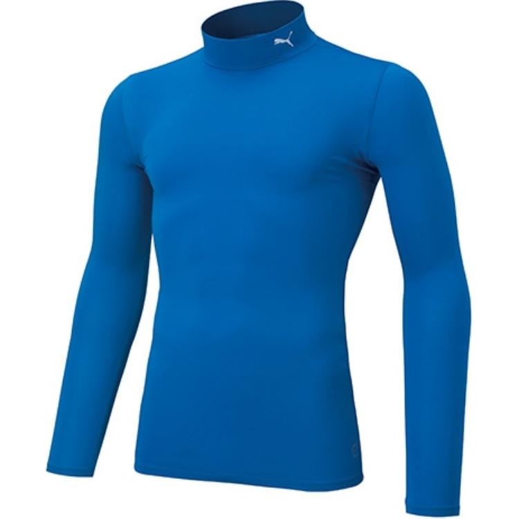 Puma Slim Fit Electric Blue High-Neck Sweatshirt with Logo Print 656331-02