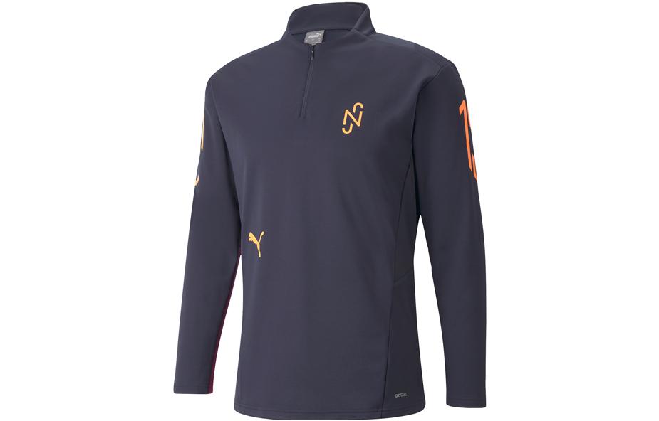Puma Slim Fit Solid Navy Zip-Up Long Sleeve Sweatshirt 605609-09