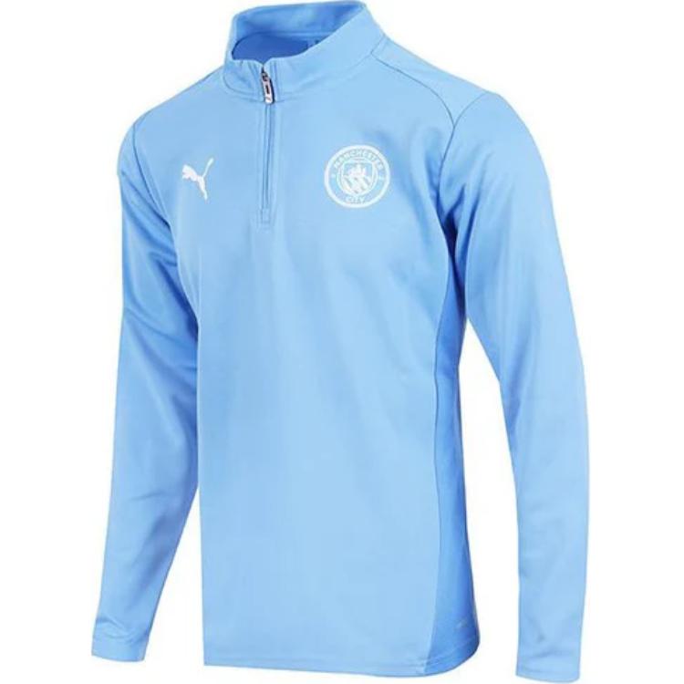 Puma Slim Fit Zip-Up Logo Sweatshirt Light Blue 777773-18