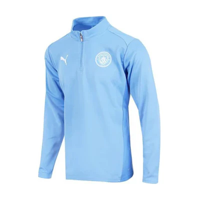 Puma Slim Fit Zip-Up Logo Sweatshirt Light Blue 777773-18