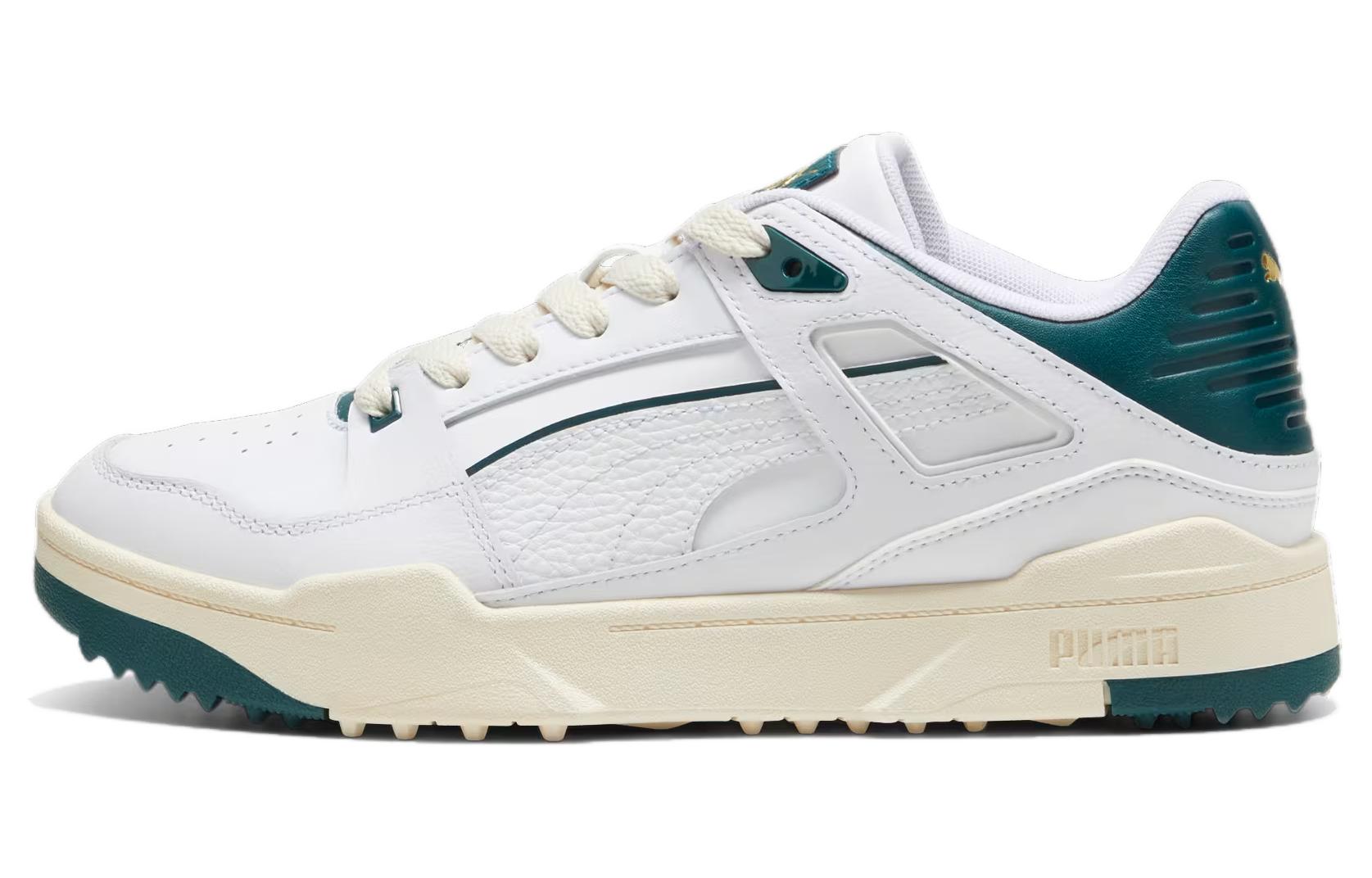 Puma Slipstream G White Green Low-Top Golf Shoes Lightweight & Comfortable 309744-03