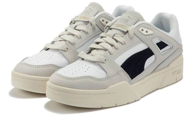 Shop PUMA Slipstream 低筒 板鞋 男女共用 灰白色