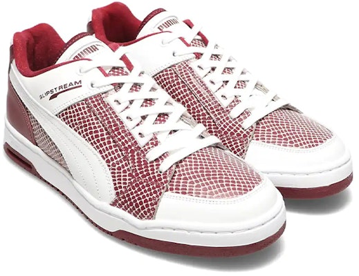 PUMA Slipstream Low Vintage 休閒 蛇紋 低幫 板鞋 男款 酒紅白 Lookbook PUMA Slipstream Low Vintage 休閒 蛇紋 低幫 板鞋 男款 酒紅白