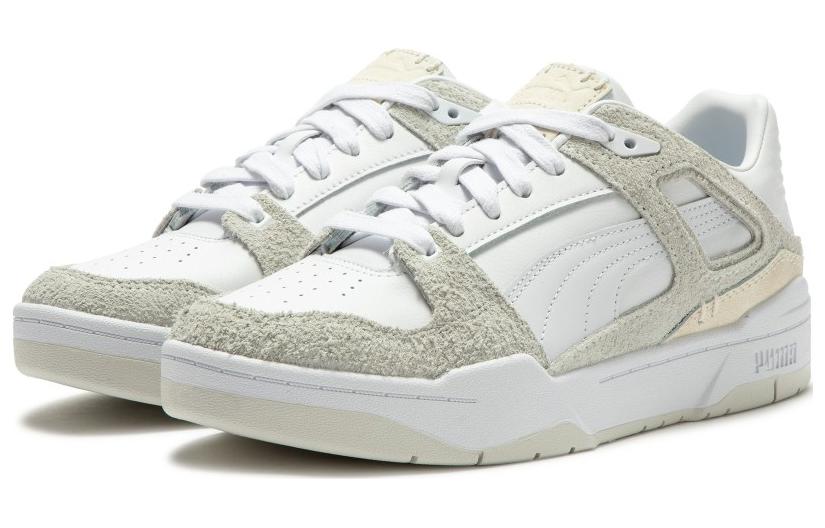 Shop PUMA Slipstream Premium 防滑耐磨 低筒 滑板鞋 男女同款 白灰