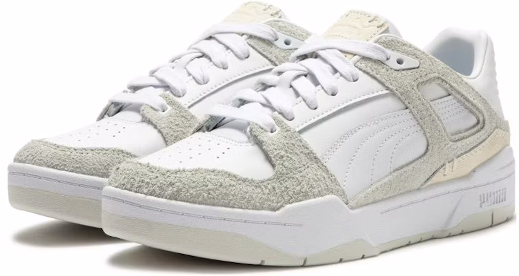 PUMA Slipstream Premium 防滑耐磨 低筒 滑板鞋 男女同款 白灰 Shop PUMA Slipstream Premium 防滑耐磨 低筒 滑板鞋 男女同款 白灰