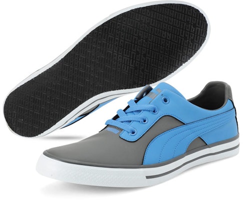 Puma Slyde Knit MU IDP 復古百搭 低筒休閒板鞋 灰藍拼色 Lookbook Puma Slyde Knit MU IDP 復古百搭 低筒休閒板鞋 灰藍拼色