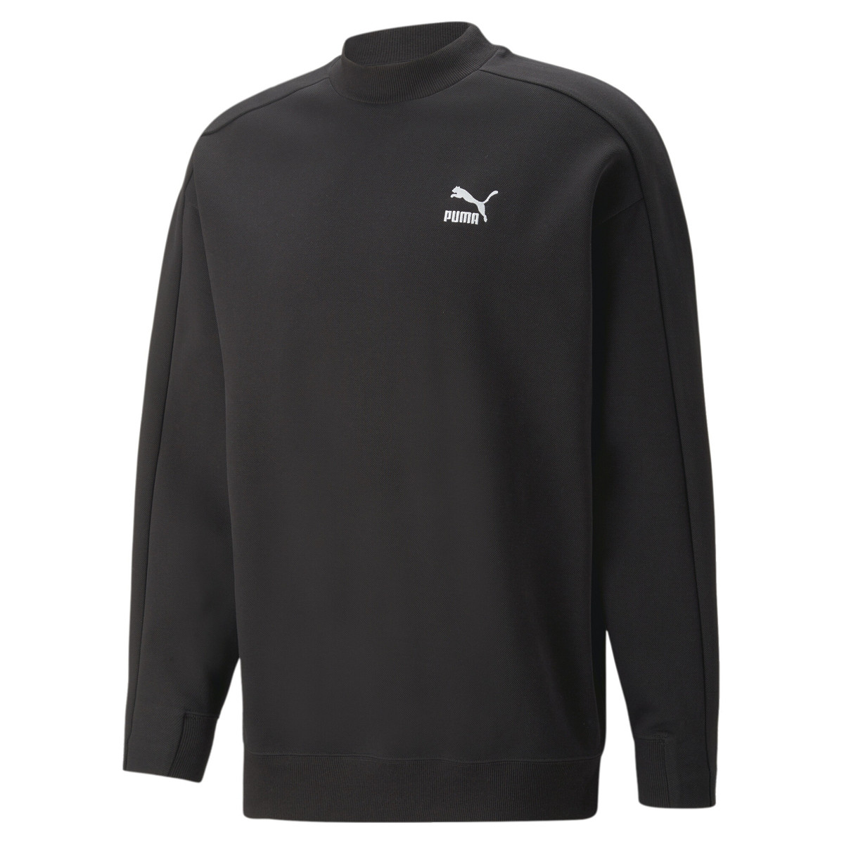 Puma Small Logo Crewneck Long-Sleeve Sweatshirt Black 620605-01