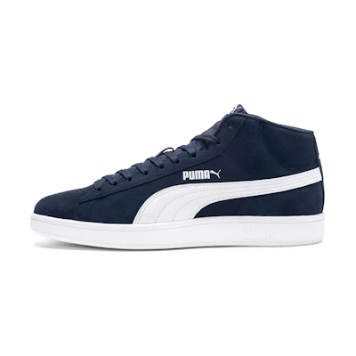 Puma Smash v2 Mid Mid Tops Casual Skateboarding Shoes Unisex Blue White