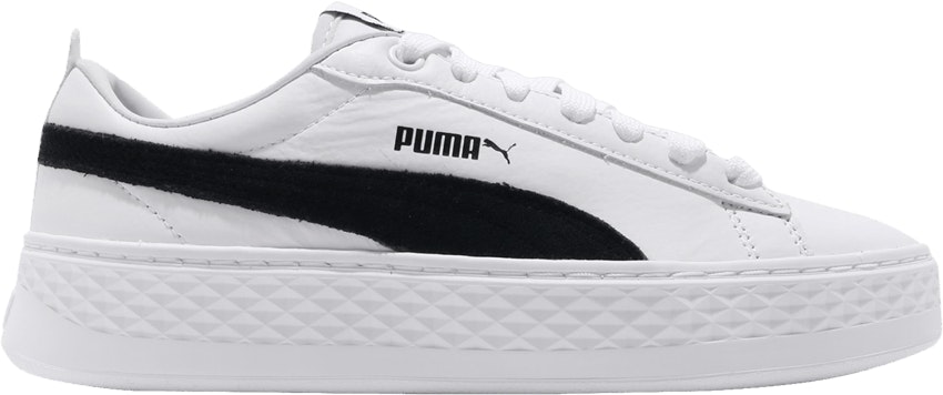 Women Puma Smash Platform L White Black 366487 12 366487 12