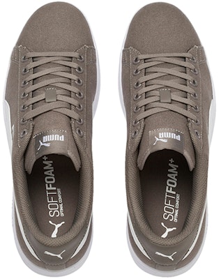 PUMA Smash V2 休閒 低筒 板鞋 男女同款 棕白 Lookbook PUMA Smash V2 休閒 低筒 板鞋 男女同款 棕白