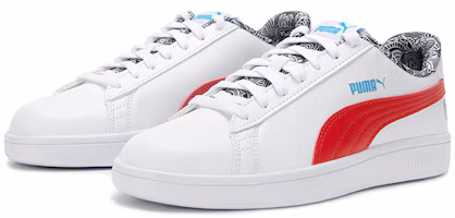 Lookbook Puma Smash V2 ''Me Happy - Blanc Rouge'' 386396-01