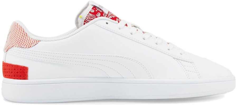 Puma Smash v2 拼接休閒板鞋 白紅色 Order Puma Smash v2 拼接休閒板鞋 白紅色