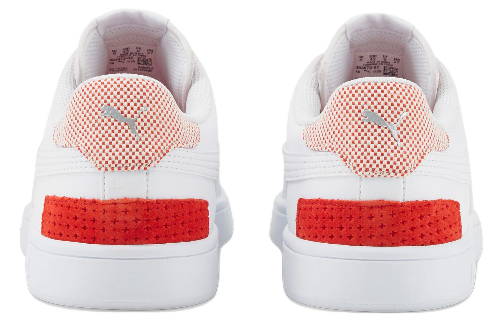 Shop Puma Smash v2 拼接休閒板鞋 白紅色