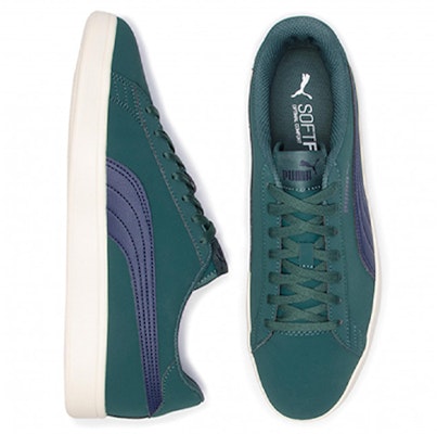 Puma Smash V2 绿色/蓝色运动鞋 365160-12 Shop Puma Smash V2 绿色/蓝色运动鞋 365160-12