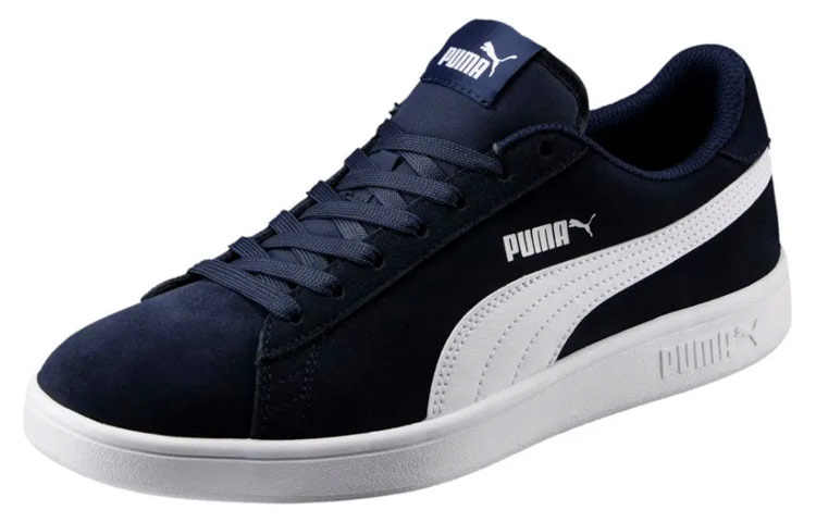 Lookbook Puma Smash V2 Kasut Lembaga Kasual Biru 364989-02