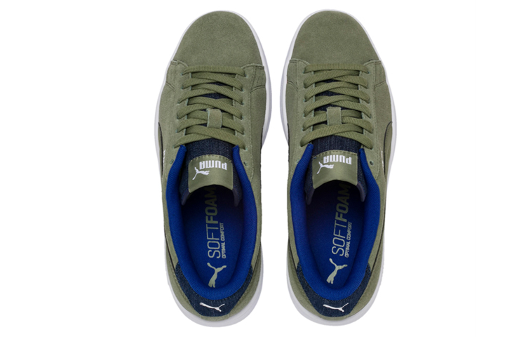 Lookbook Puma Smash V2 牛仔布 休閒板鞋 綠