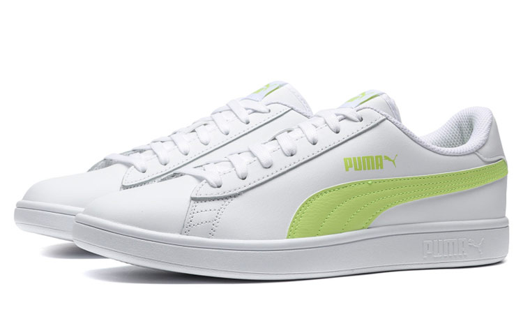 Lookbook Puma Smash v2 Leather 'Blanco Verde Intenso' 365215-26