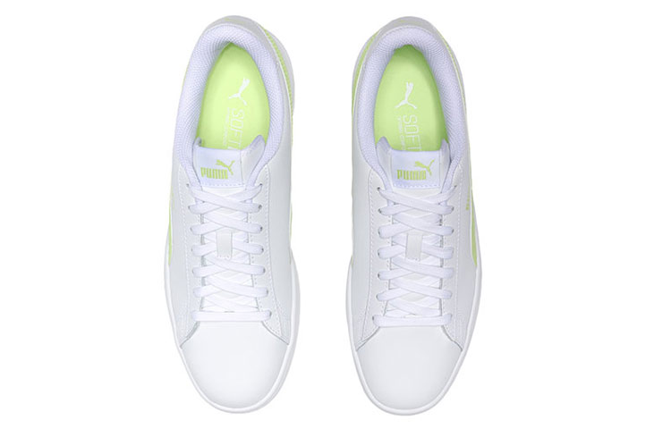 Shop Puma Smash v2 Leather 'Blanco Verde Intenso' 365215-26