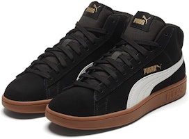 プーマ スマッシュV2 ミッド 黒白茶 366923-09 Lookbook プーマ スマッシュV2 ミッド 黒白茶 366923-09