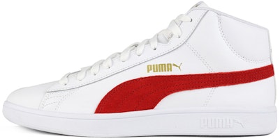 Puma Smash v2 Mid L 'White Red' 366924-10