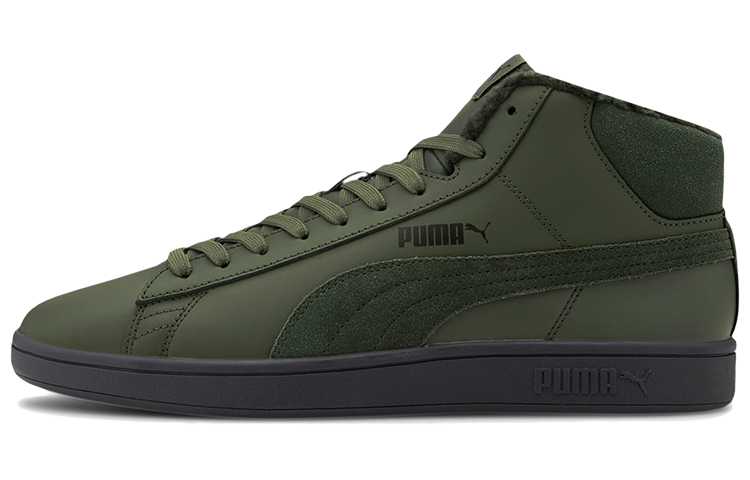 Buy Puma Smash v2 Mid Winterized Velvet Hijau Tentera/Hitam Kasut Papan Tengah 367338-07