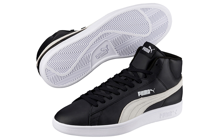 Shop Puma Smash V2 Mid L 'Negro y Blanco' 366924-02