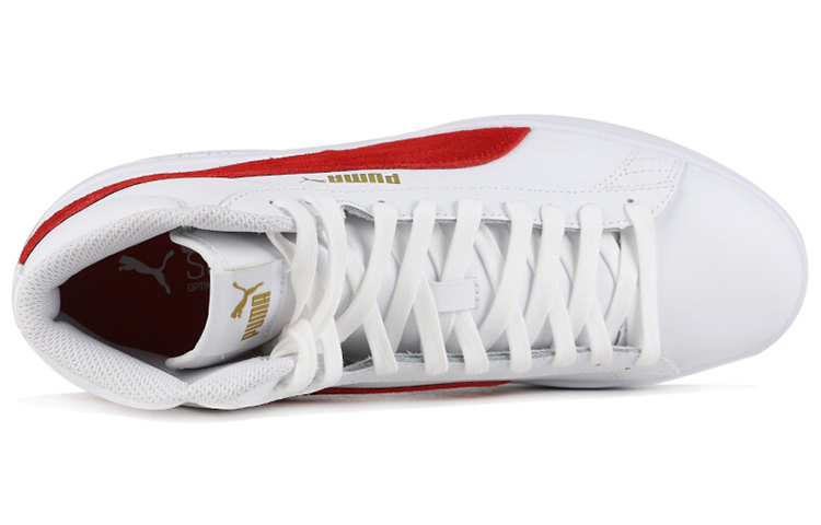 Shop Puma Smash v2 Mid L ''Bianco Rosso'' 366924-10