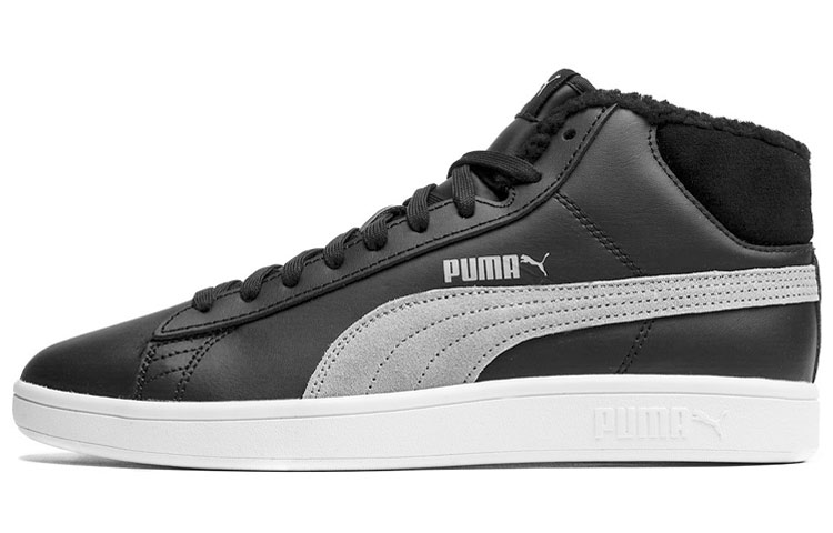 Buy 彪马Smash V2冬季中帮皮革"黑白" 367338-01