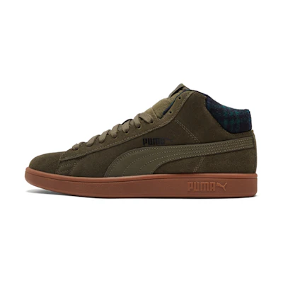 Puma Smash v2 Mid WTR 'Plaid - Grape Leaf'