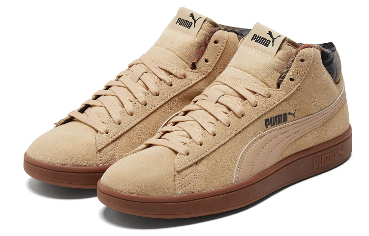 Lookbook Puma Smash v2 Mid WTR 'Plaid - Pebble' Lelaki Kasual Sneakers 385174-02