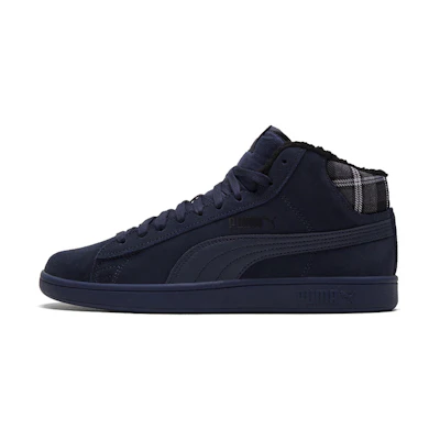 Puma Smash V2 Mid Wtr Fleece Blue/Black Mid Board Shoes