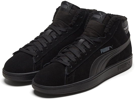 Puma Smash V2 Mid Wtr Fleece Hitam Kasut Papan Tengah 366810-01 Lookbook Puma Smash V2 Mid Wtr Fleece Hitam Kasut Papan Tengah 366810-01