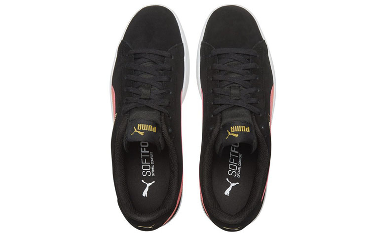 Shop Sepatu Puma Smash V2 Retro Casual Skateboarding Unisex Hitam Merah Koral 364989-39