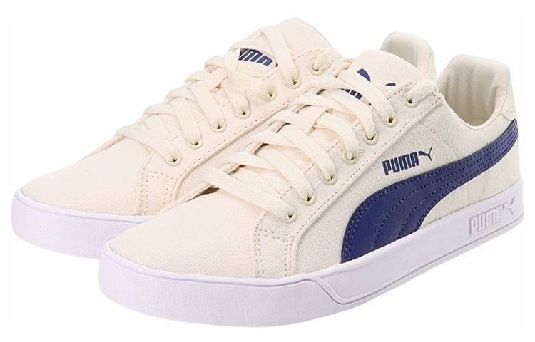 Lookbook Puma Smash Vulc Canvas Retro Sportschoenen Wit Casual Sneakers 374754-06