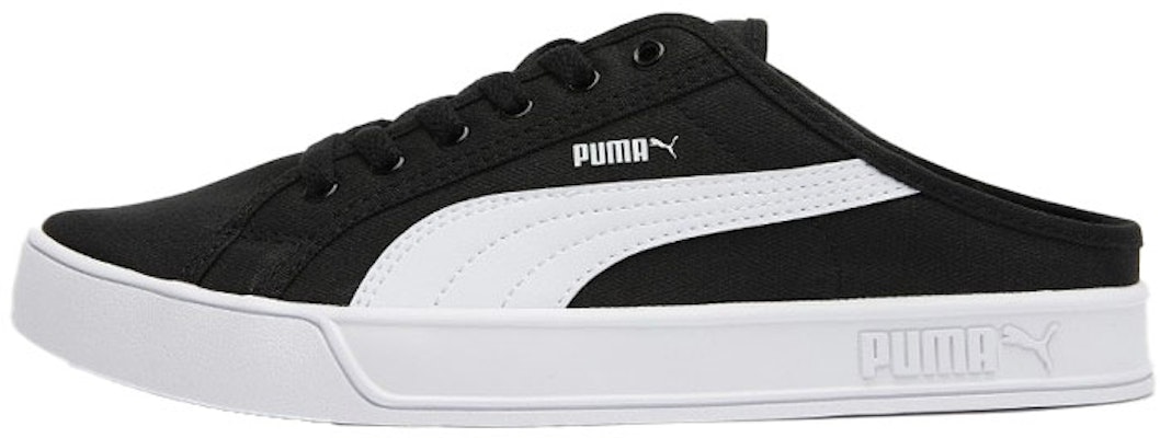 Puma Smash Vulc Mule Shoes Black 309680-02 Buy Puma Smash Vulc Mule Shoes Black 309680-02
