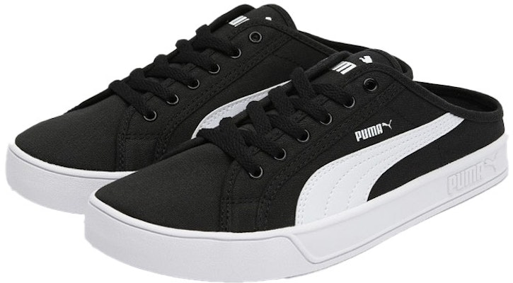 PUMA Smash Vulc Mule 休閒鞋 低筒 板鞋 男女款 黑色 Lookbook PUMA Smash Vulc Mule 休閒鞋 低筒 板鞋 男女款 黑色