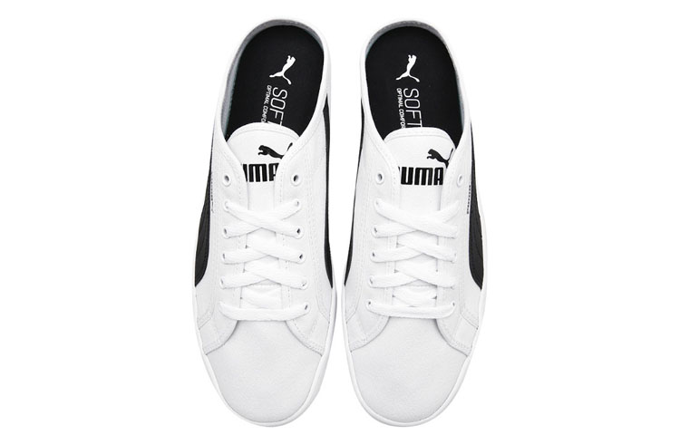 Shop Puma Smash Vulc Mule Putih/Hitam 309680-01