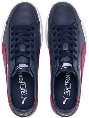 PUMA Smash Vulc v2 低幫 板鞋 男女同款 藍紅 Shop PUMA Smash Vulc v2 低幫 板鞋 男女同款 藍紅