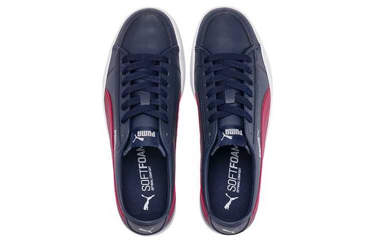 Shop PUMA Smash Vulc v2 低幫 板鞋 男女同款 藍紅