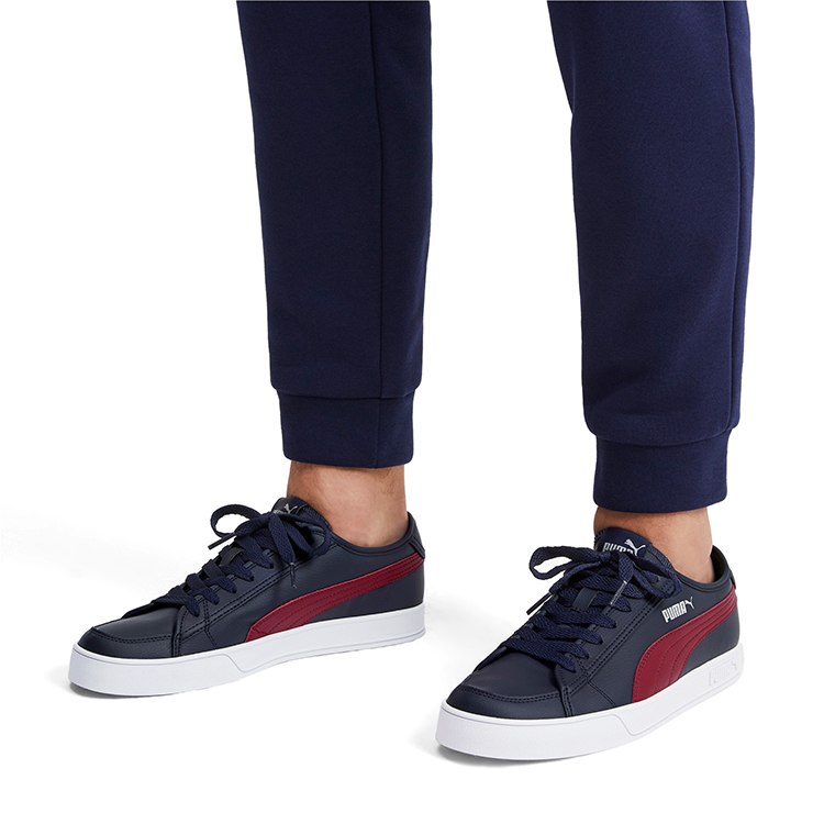 Sizing PUMA Smash Vulc v2 低幫 板鞋 男女同款 藍紅