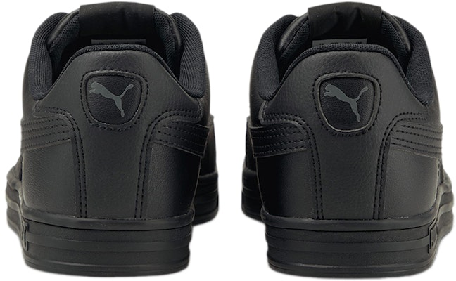 Puma Smash Vulc V3 復古低筒休閒板鞋 男女同款 黑色 Shop Puma Smash Vulc V3 復古低筒休閒板鞋 男女同款 黑色