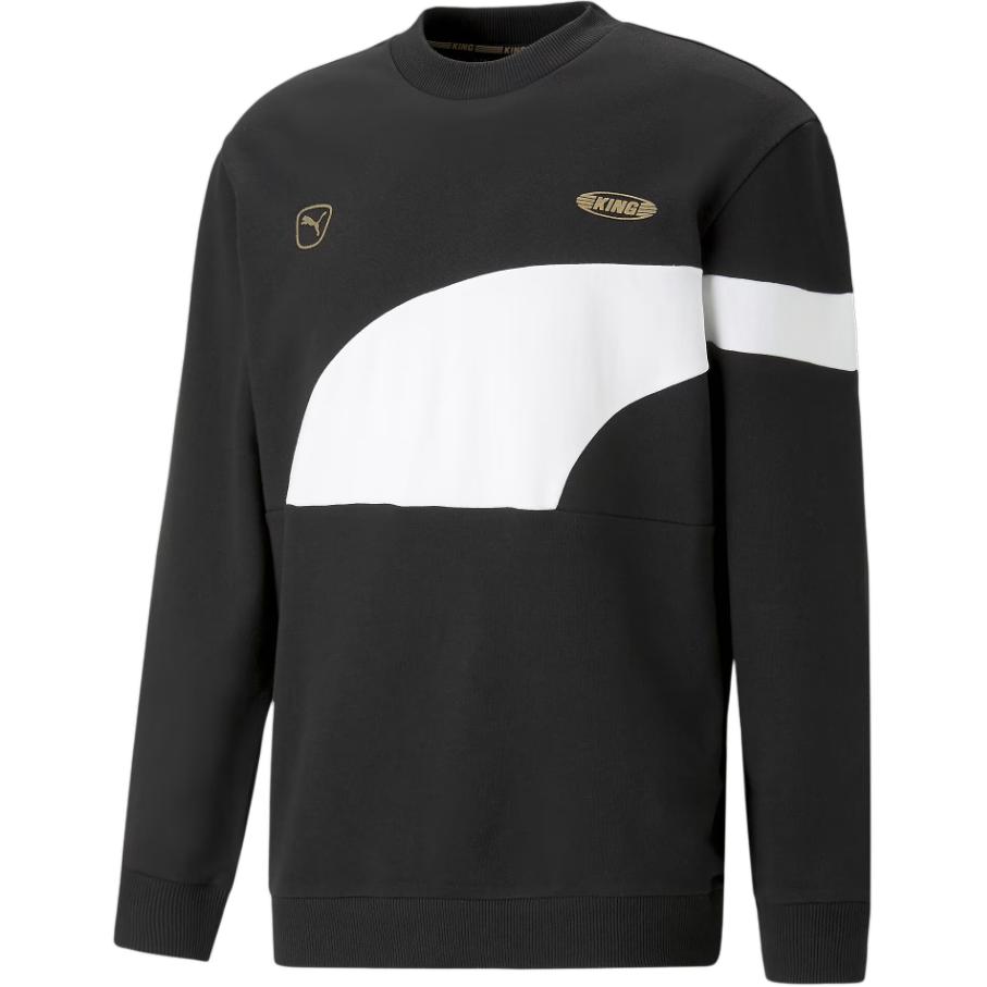 Puma Soccer King Top Crew Sweatshirt Black/White - Soft & Breathable 658665-04