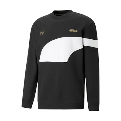 Puma Soccer King Top Crew Sweatshirt Black/White - Soft & Breathable 658665-04