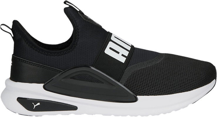 White puma sales slip ons