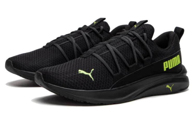 Shop PUMA Softride 男款運動戶外舒適網布耐磨透氣減震輕便低幫休閒跑步鞋 黑綠