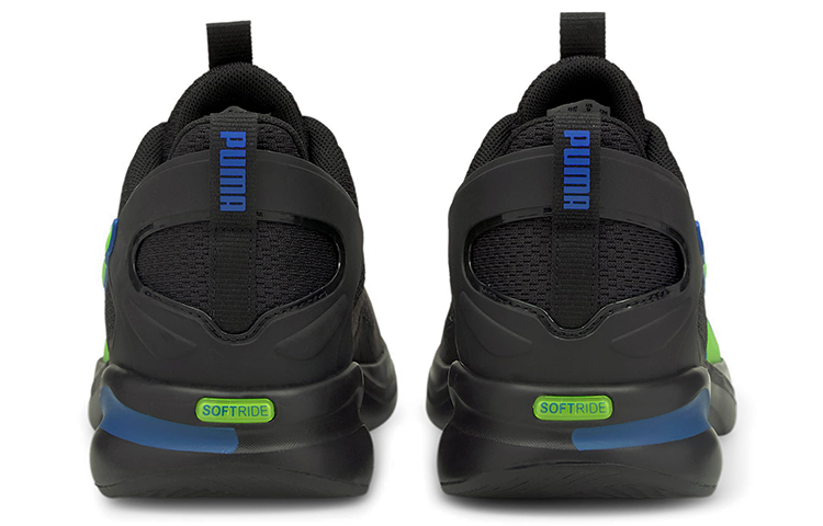 Shop Puma Softride Rift Tech 舒適透氣 低筒休閒運動鞋 黑綠