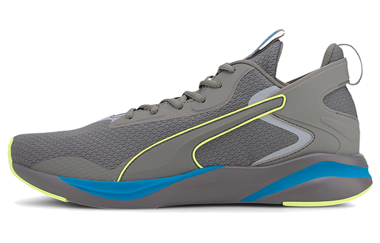 Puma Softride Rift Tech Low-top Running Shoes Grey/Yellow/Blue 193737-04